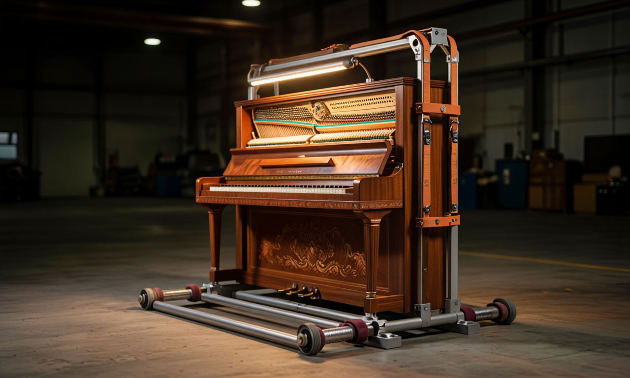 Specialty piano moving with custom equipment